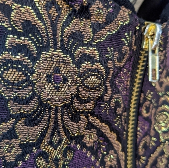 BB Dakota Joss Vintage Brocade Bomber Jacket small medium @E - Picture 5 of 11